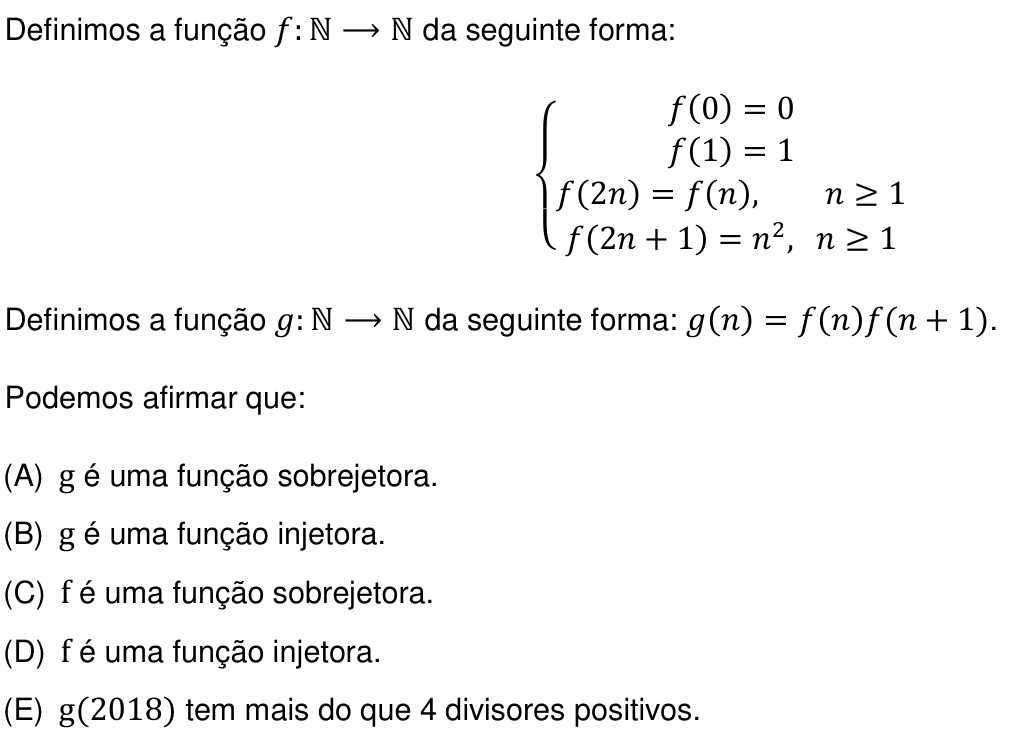 Questão 7 no caderno Prova objetiva do IME 2019