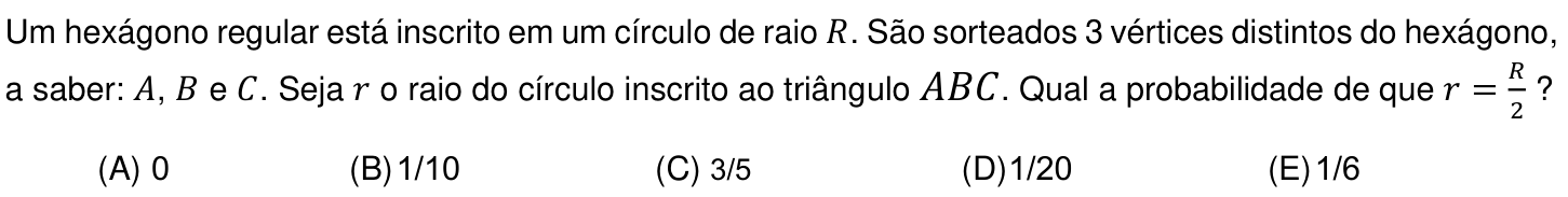 Questão 9 no caderno Prova objetiva do IME 2019