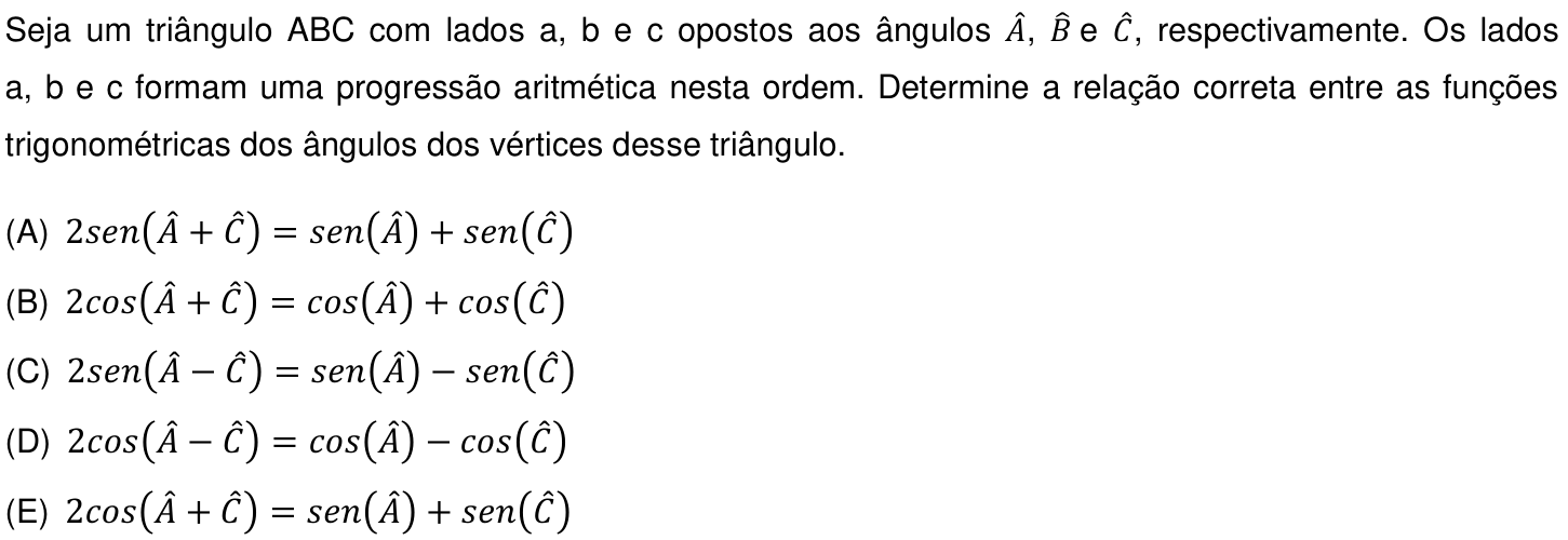 Questão 11 no caderno Prova objetiva do IME 2019