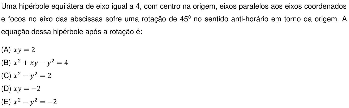 Questão 12 no caderno Prova objetiva do IME 2019