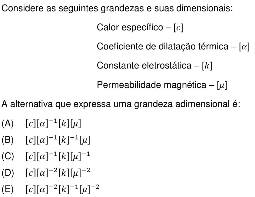 Questão 23 no caderno Prova objetiva do IME 2019
