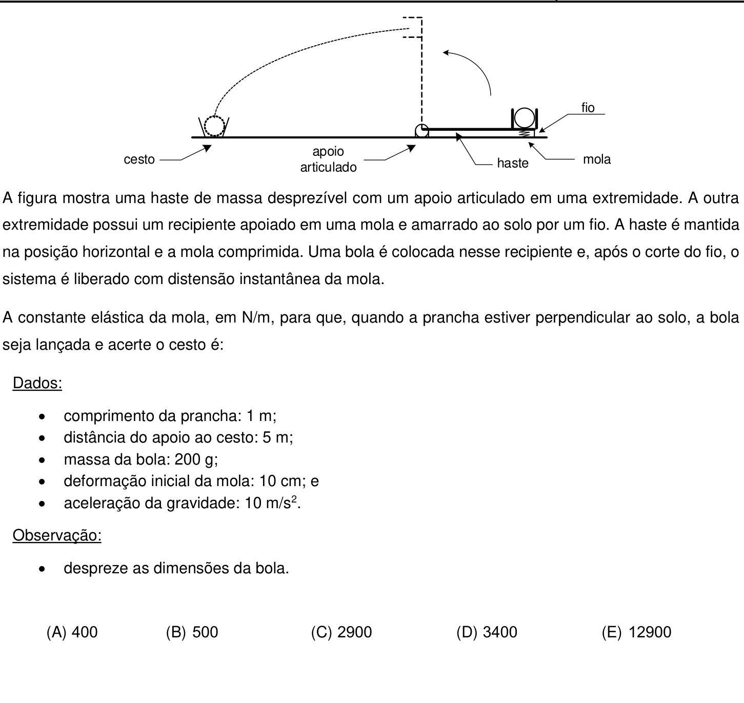 Questão 24 no caderno Prova objetiva do IME 2019