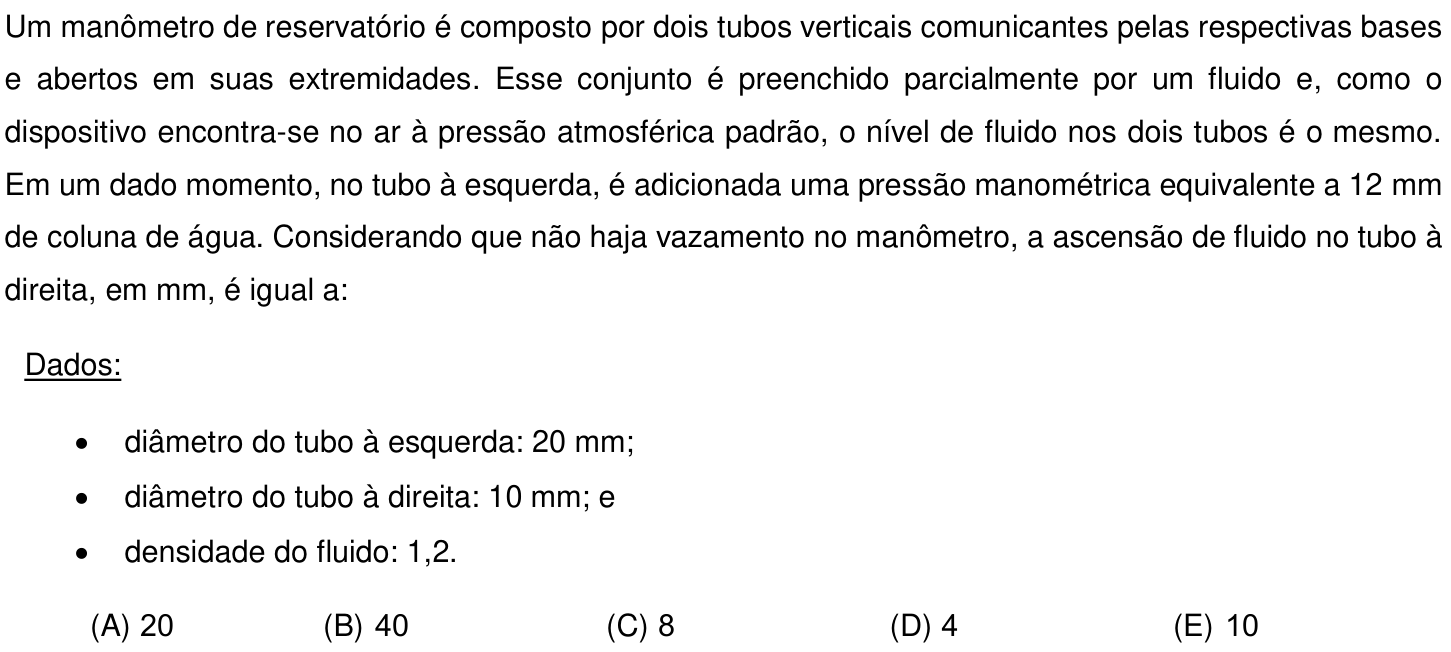Questão 25 no caderno Prova objetiva do IME 2019