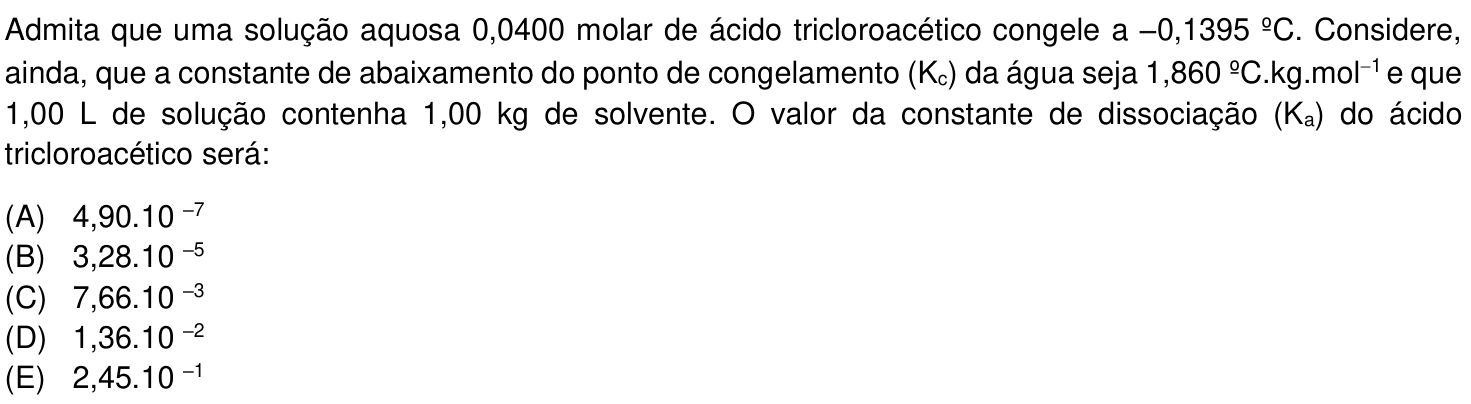 Questão 31 no caderno Prova objetiva do IME 2019
