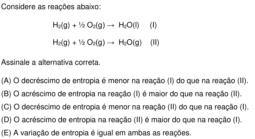 Questão 33 no caderno Prova objetiva do IME 2019