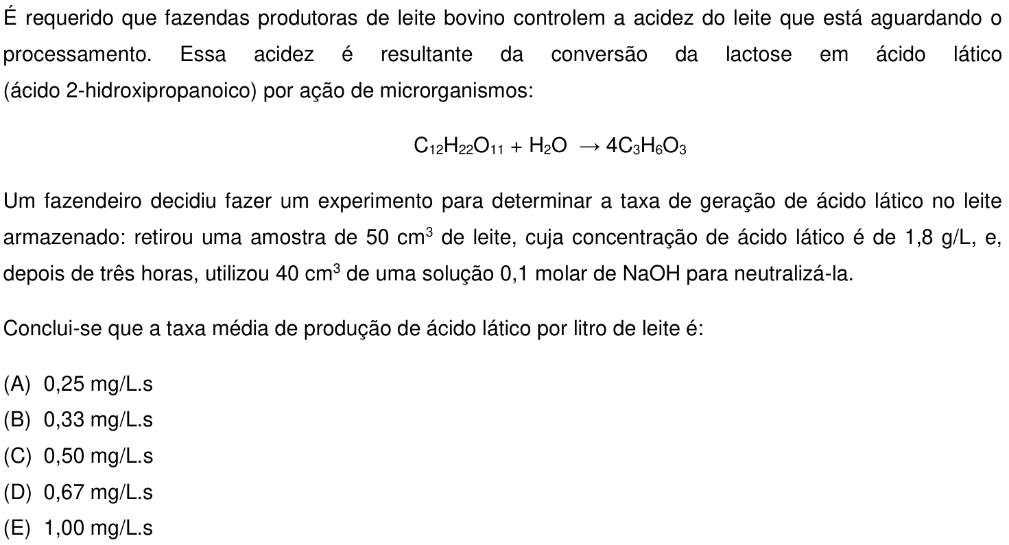 Questão 34 no caderno Prova objetiva do IME 2019