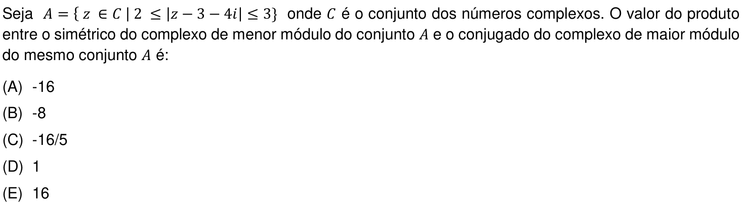 Questão 5 no caderno Prova objetiva do IME 2020