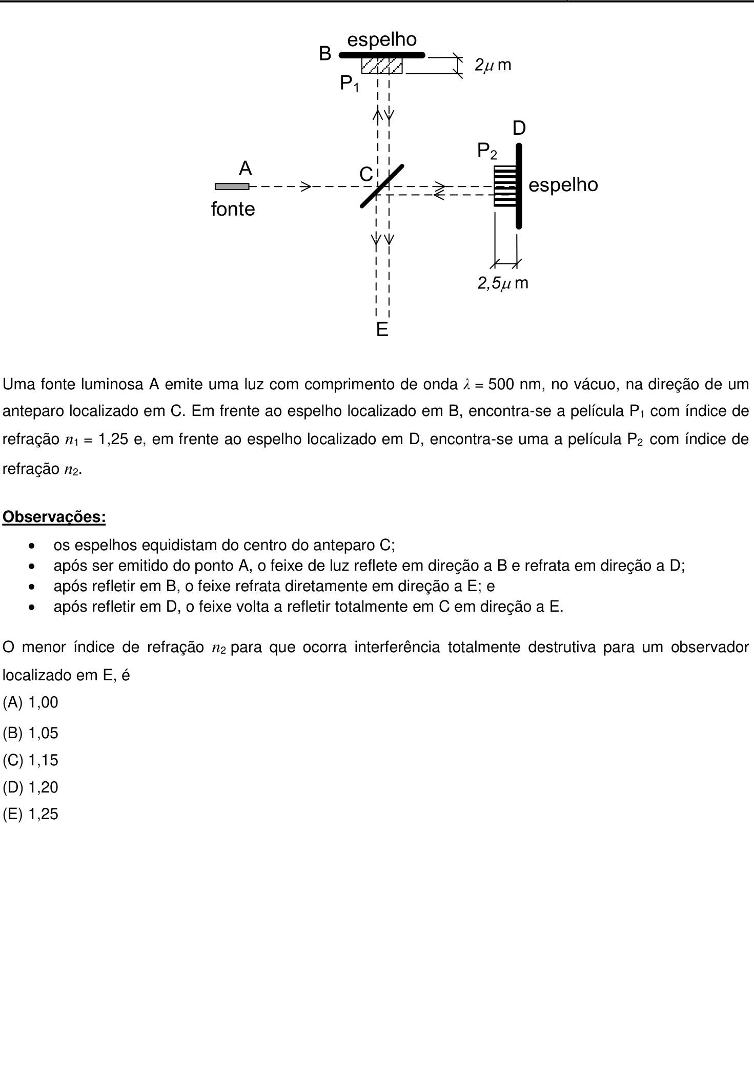 Questão 23 no caderno Prova objetiva do IME 2020