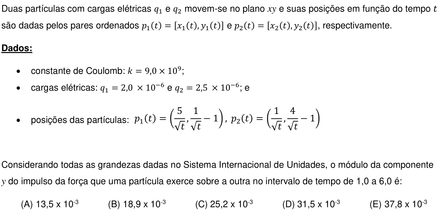 Questão 24 no caderno Prova objetiva do IME 2020