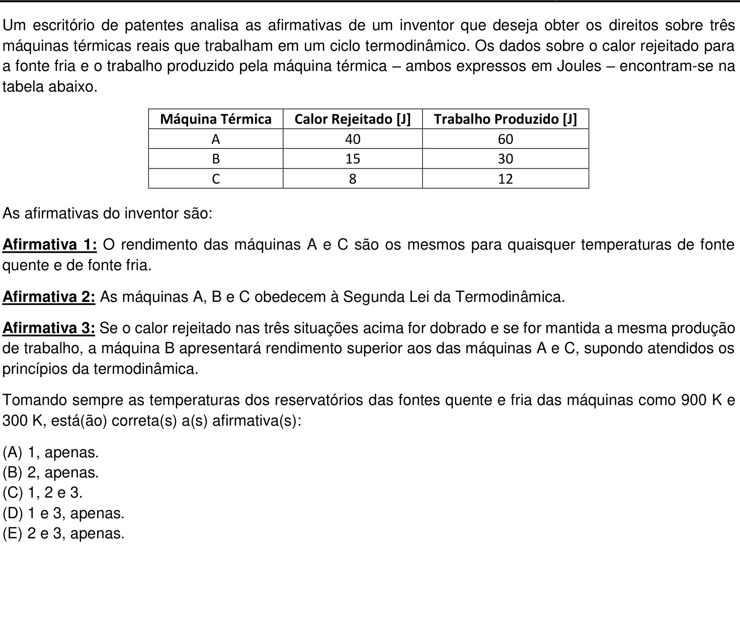 Questão 25 no caderno Prova objetiva do IME 2020