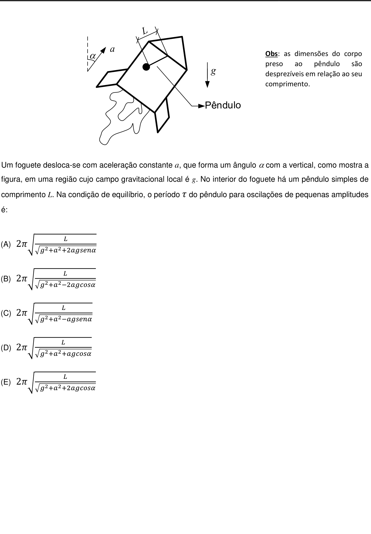 Questão 26 no caderno Prova objetiva do IME 2020