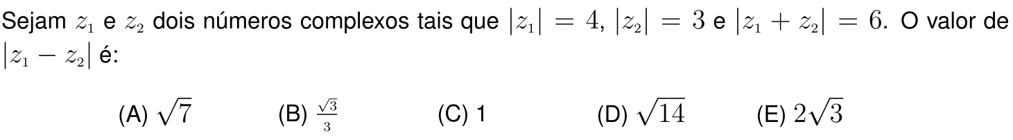 Questão 4 no caderno Prova objetiva do IME 2021