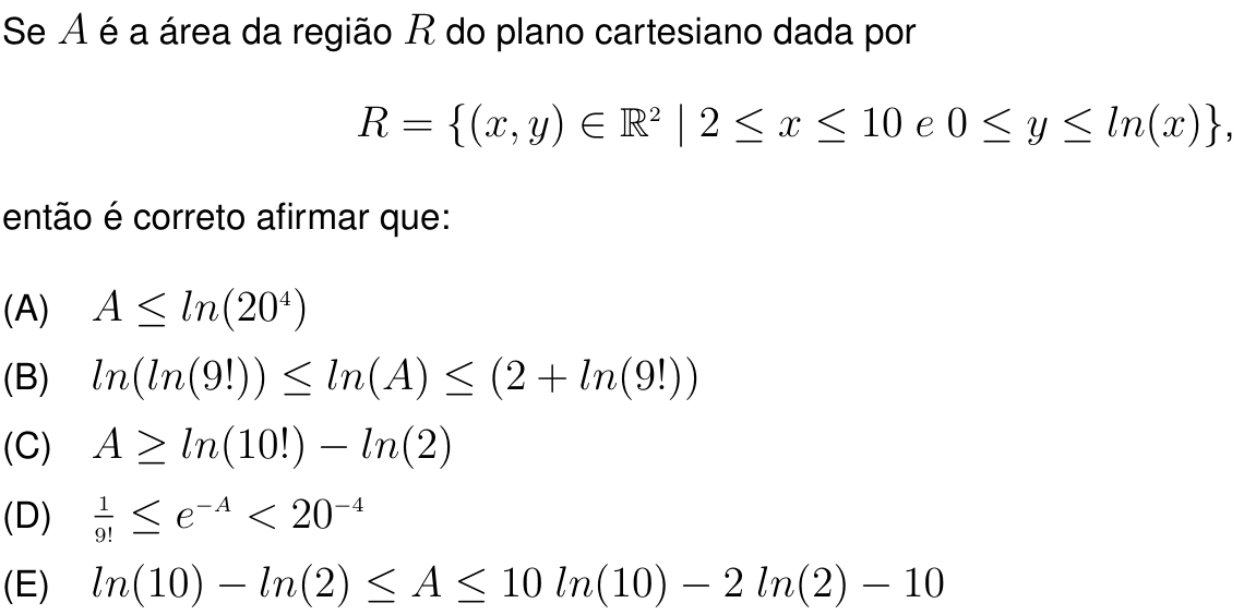 Questão 7 no caderno Prova objetiva do IME 2021
