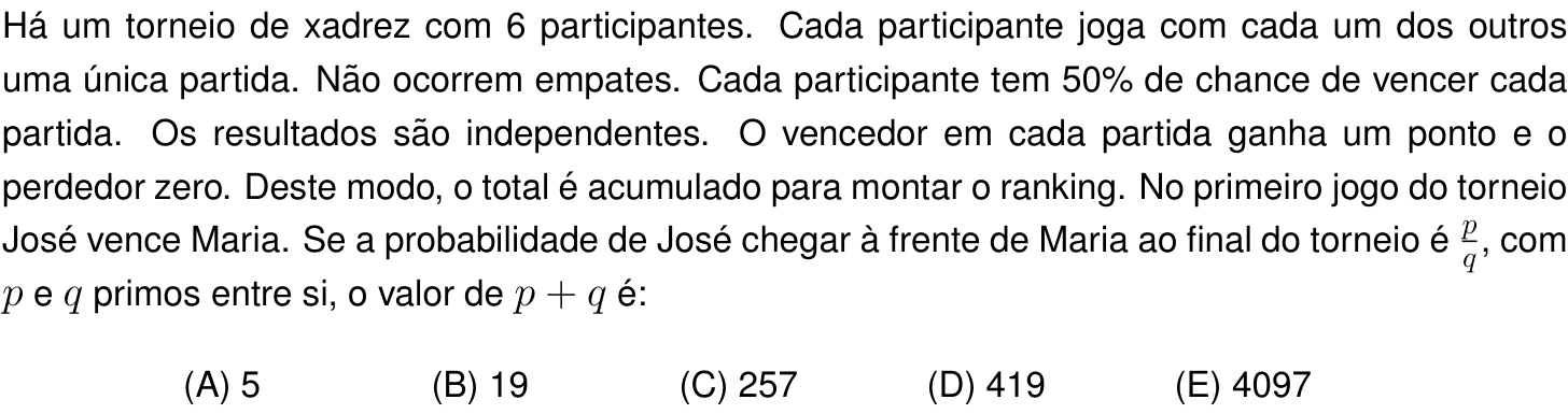 Questão 9 no caderno Prova objetiva do IME 2021