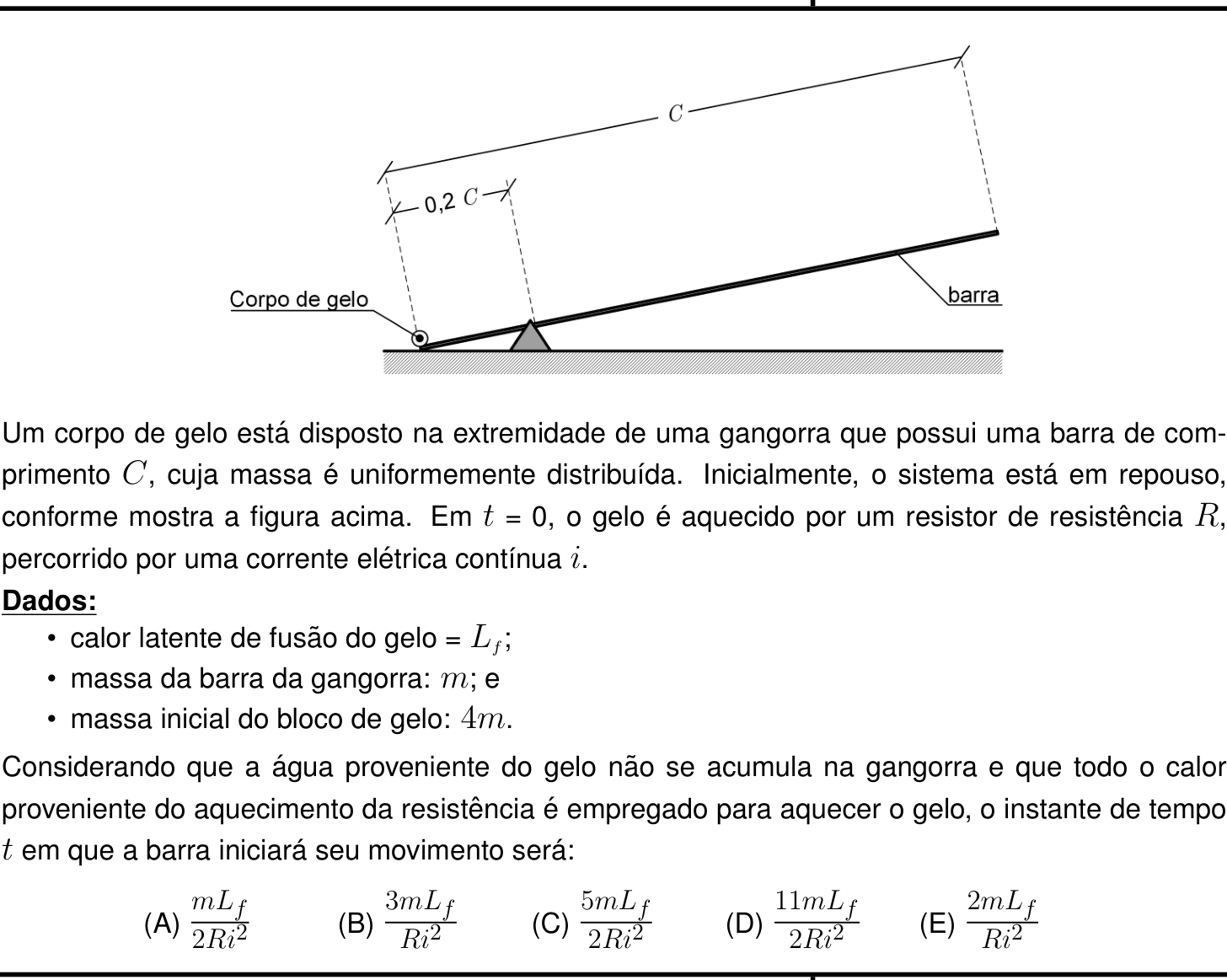 Questão 21 no caderno Prova objetiva do IME 2021