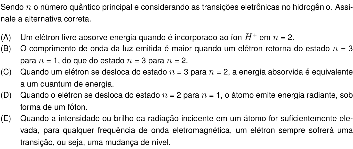Questão 39 no caderno Prova objetiva do IME 2021