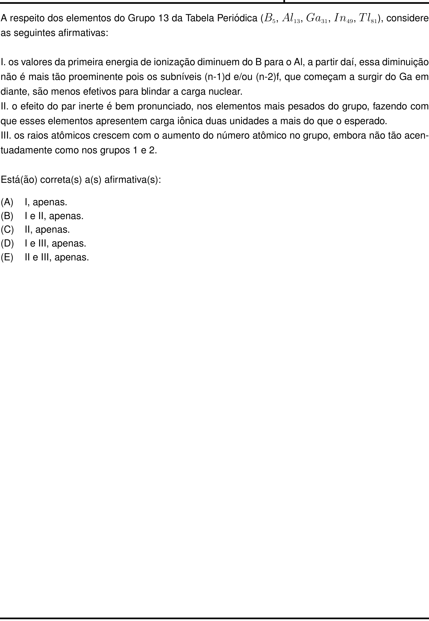 Questão 40 no caderno Prova objetiva do IME 2021