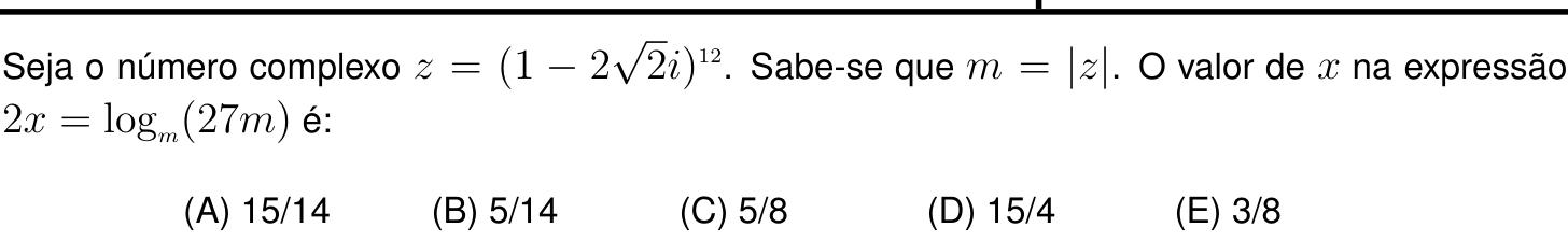 Questão 6 no caderno Prova objetiva do IME 2022