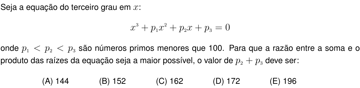Questão 7 no caderno Prova objetiva do IME 2022