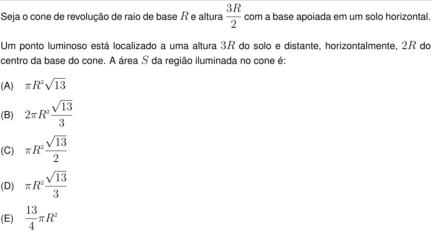 Questão 15 no caderno Prova objetiva do IME 2022