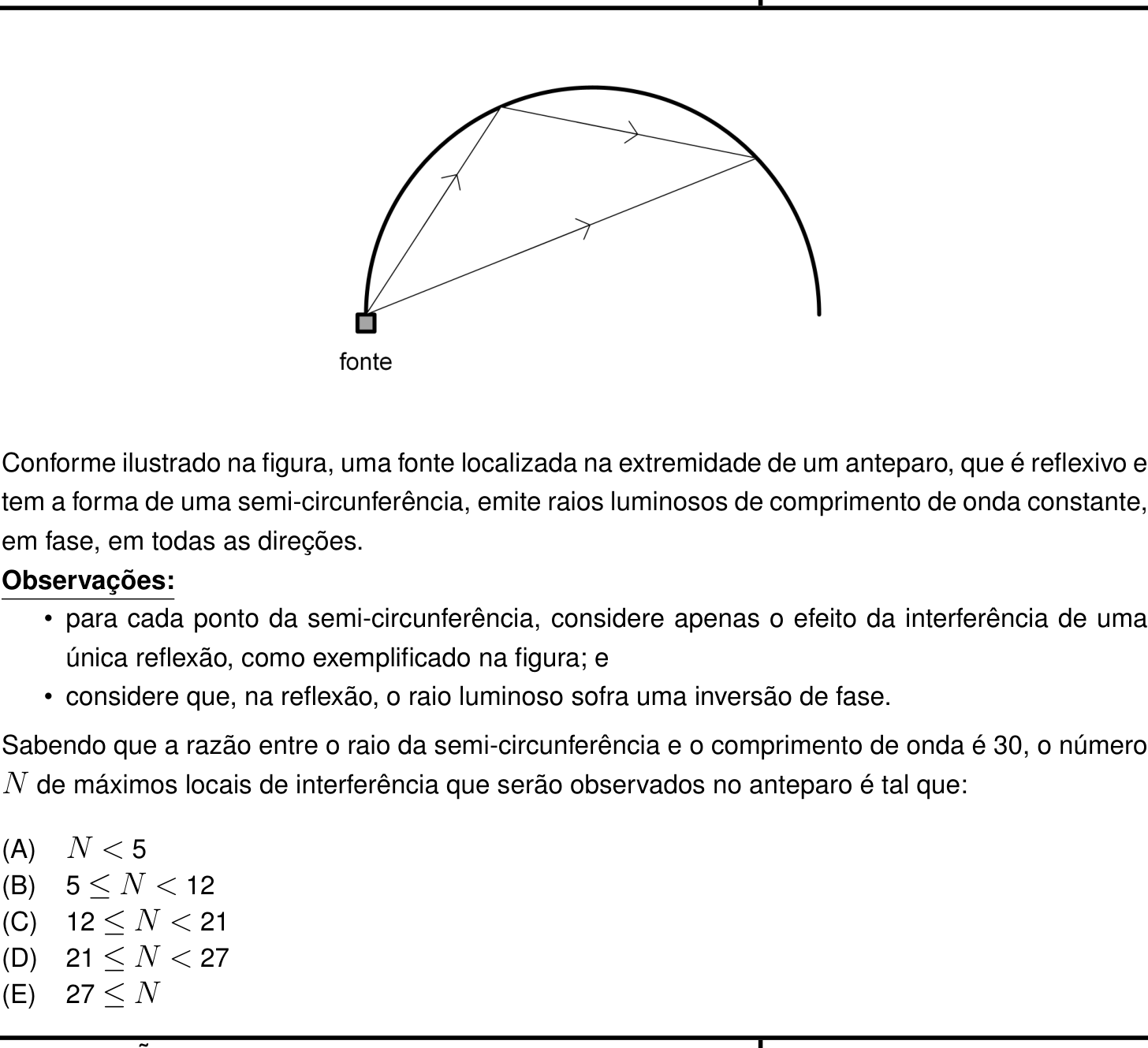Questão 17 no caderno Prova objetiva do IME 2022