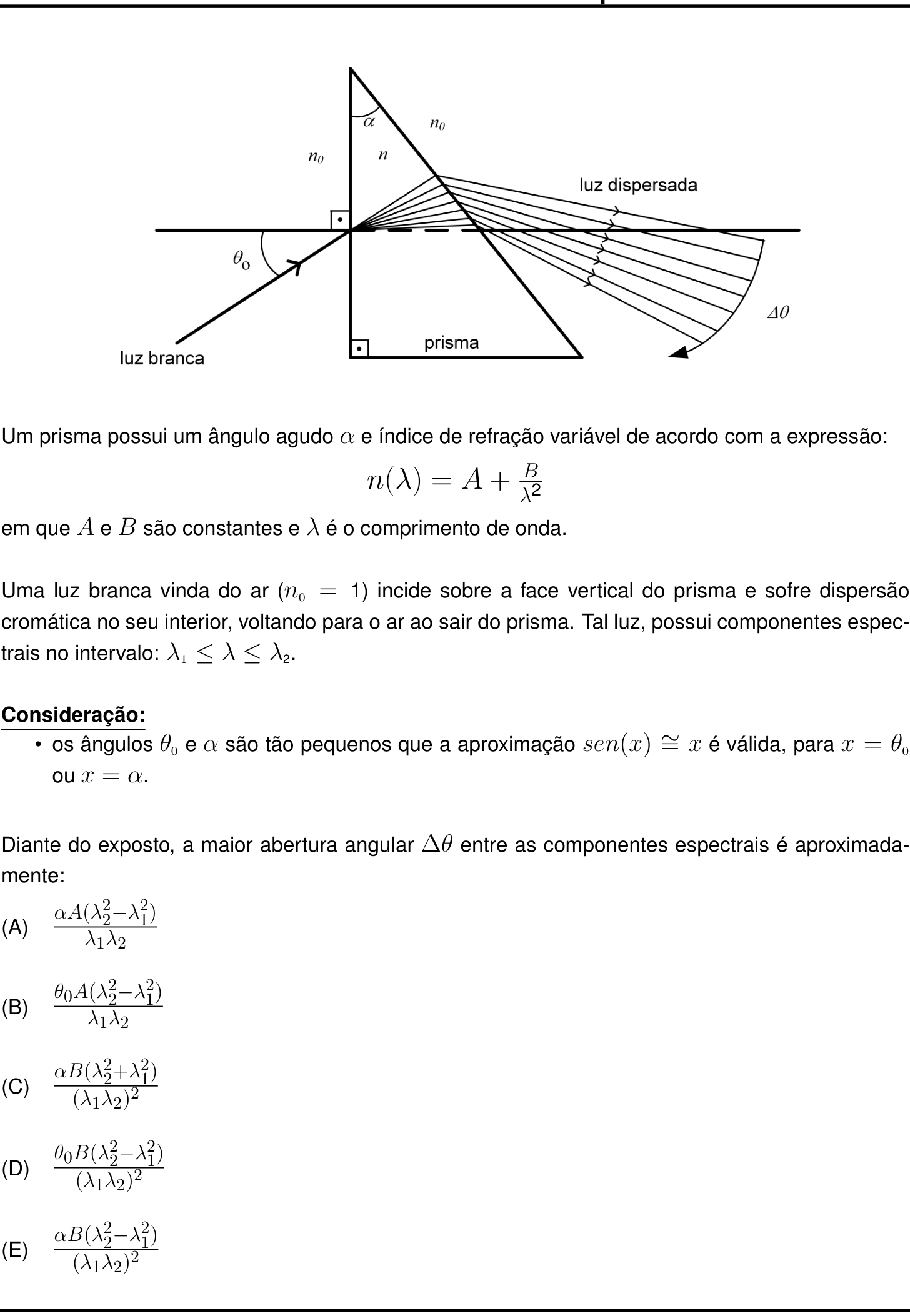 Questão 19 no caderno Prova objetiva do IME 2022