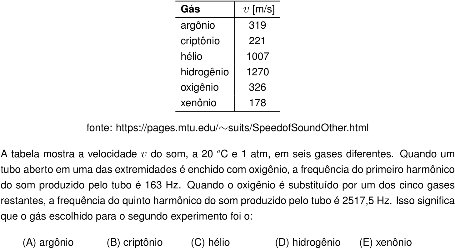 Questão 20 no caderno Prova objetiva do IME 2022