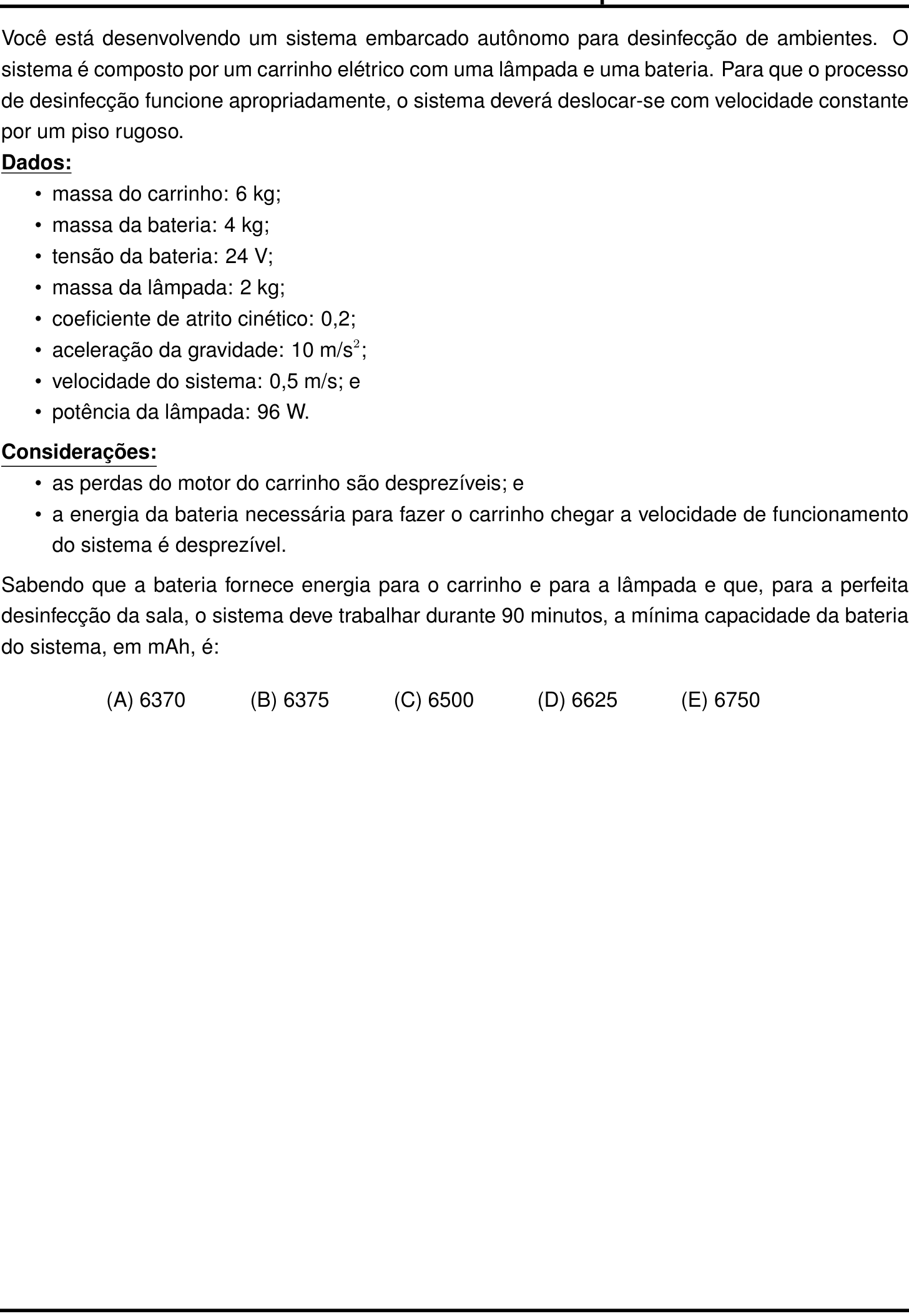 Questão 24 no caderno Prova objetiva do IME 2022