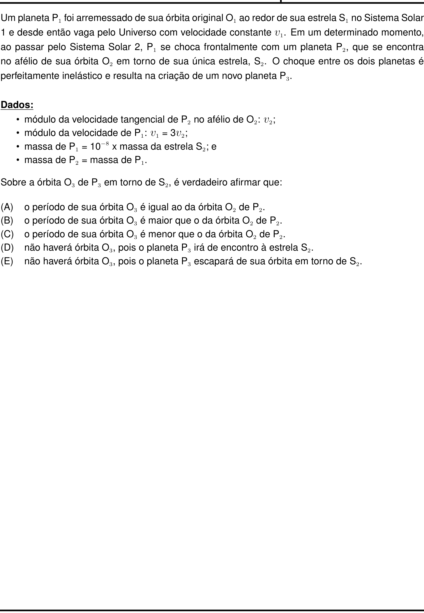 Questão 29 no caderno Prova objetiva do IME 2022