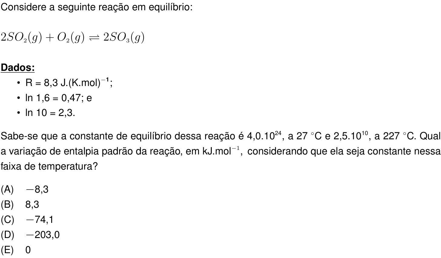 Questão 31 no caderno Prova objetiva do IME 2022