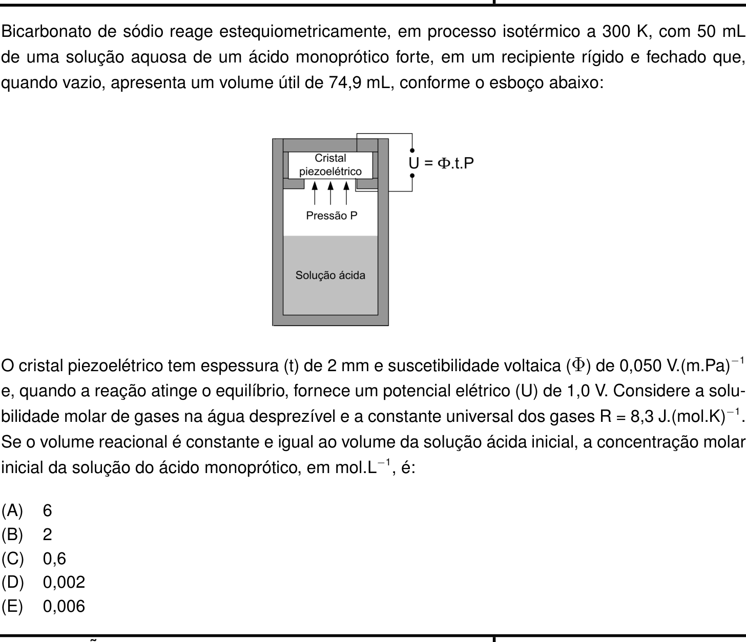 Questão 37 no caderno Prova objetiva do IME 2022