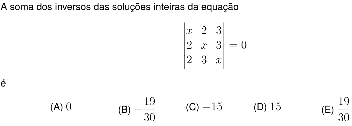 Questão 7 no caderno Prova objetiva do IME 2023