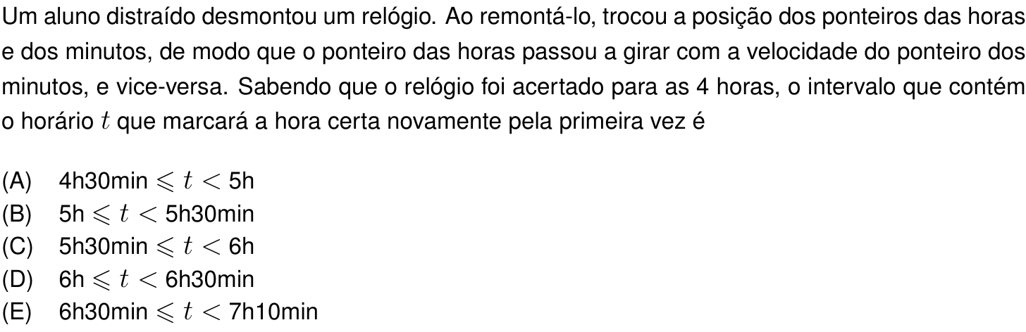 Questão 11 no caderno Prova objetiva do IME 2023