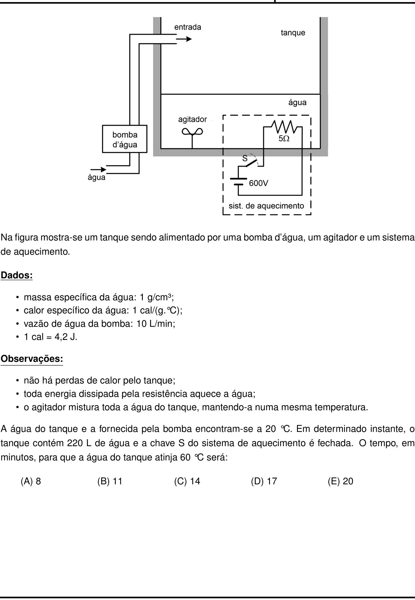 Questão 17 no caderno Prova objetiva do IME 2023