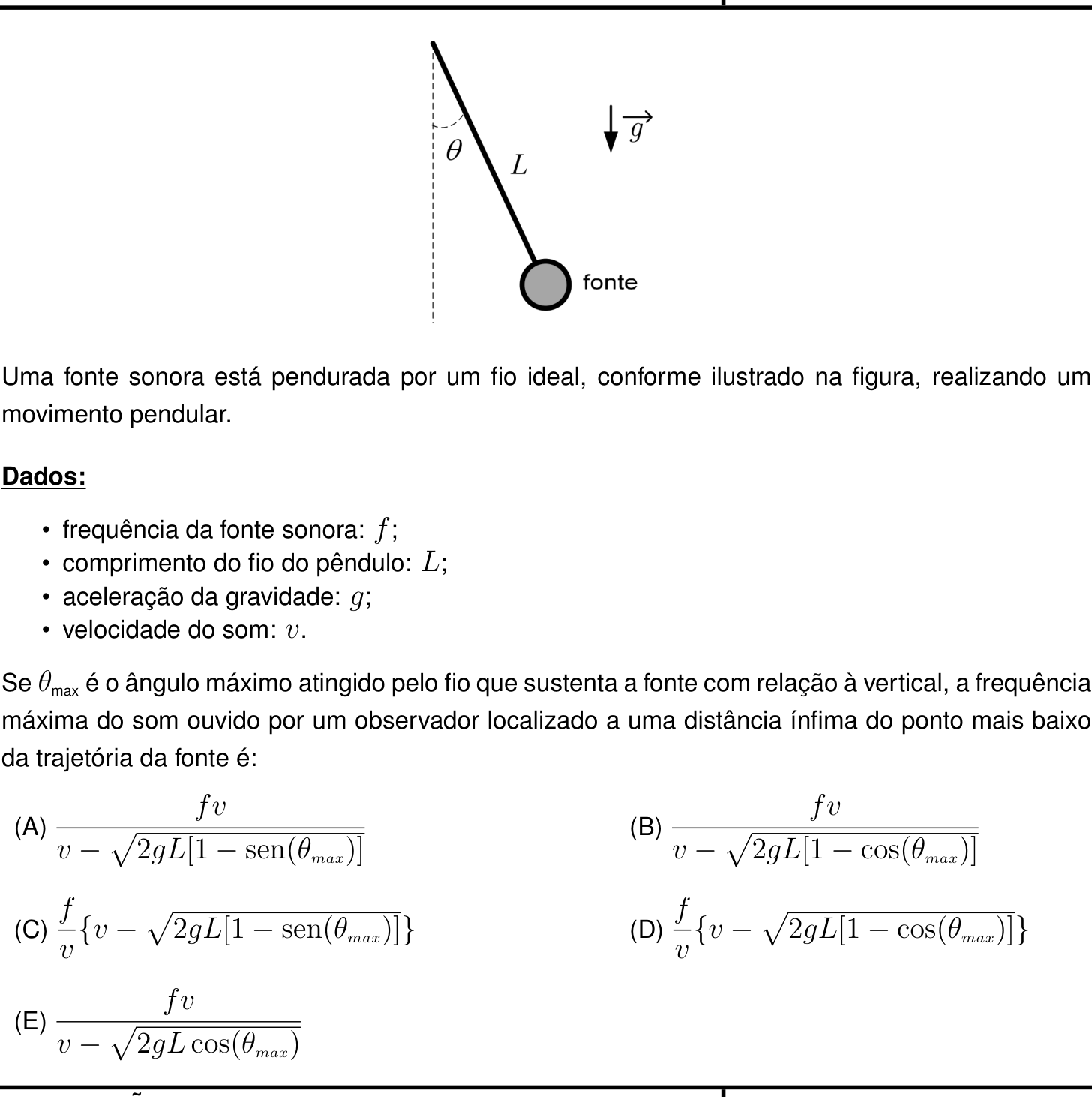 Questão 20 no caderno Prova objetiva do IME 2023