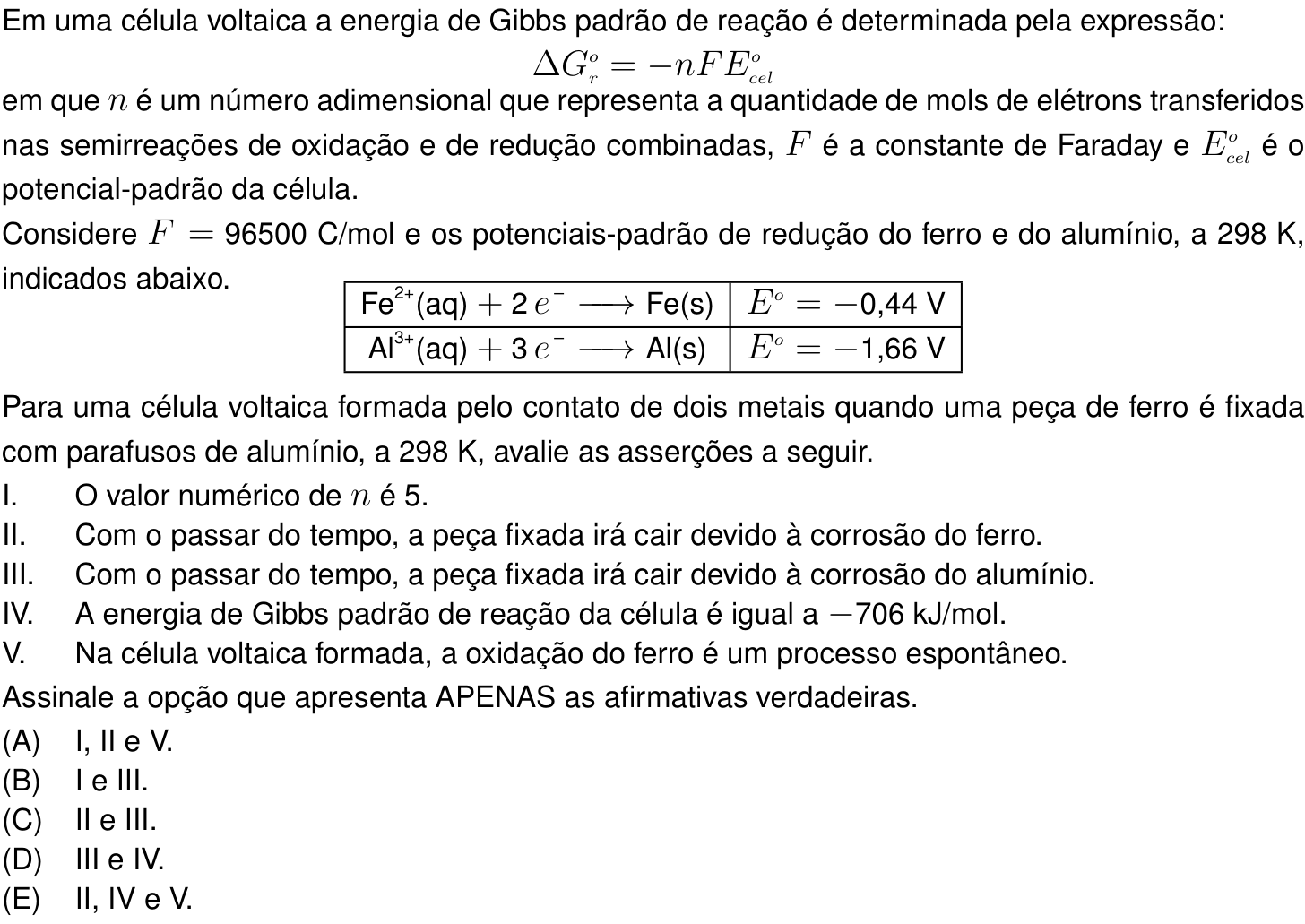 Questão 31 no caderno Prova objetiva do IME 2023