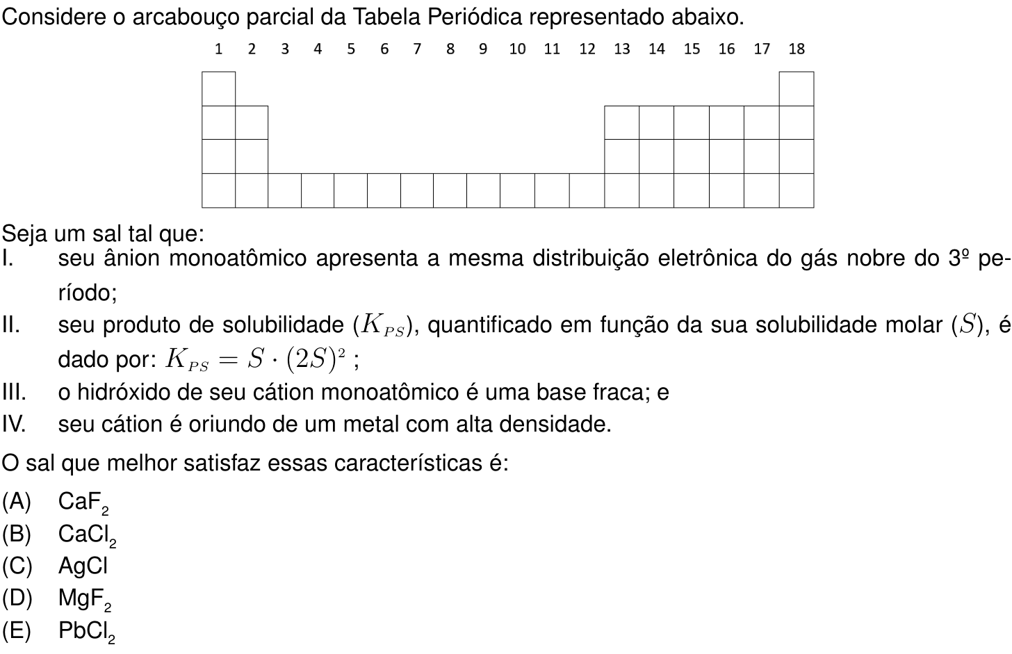 Questão 34 no caderno Prova objetiva do IME 2023