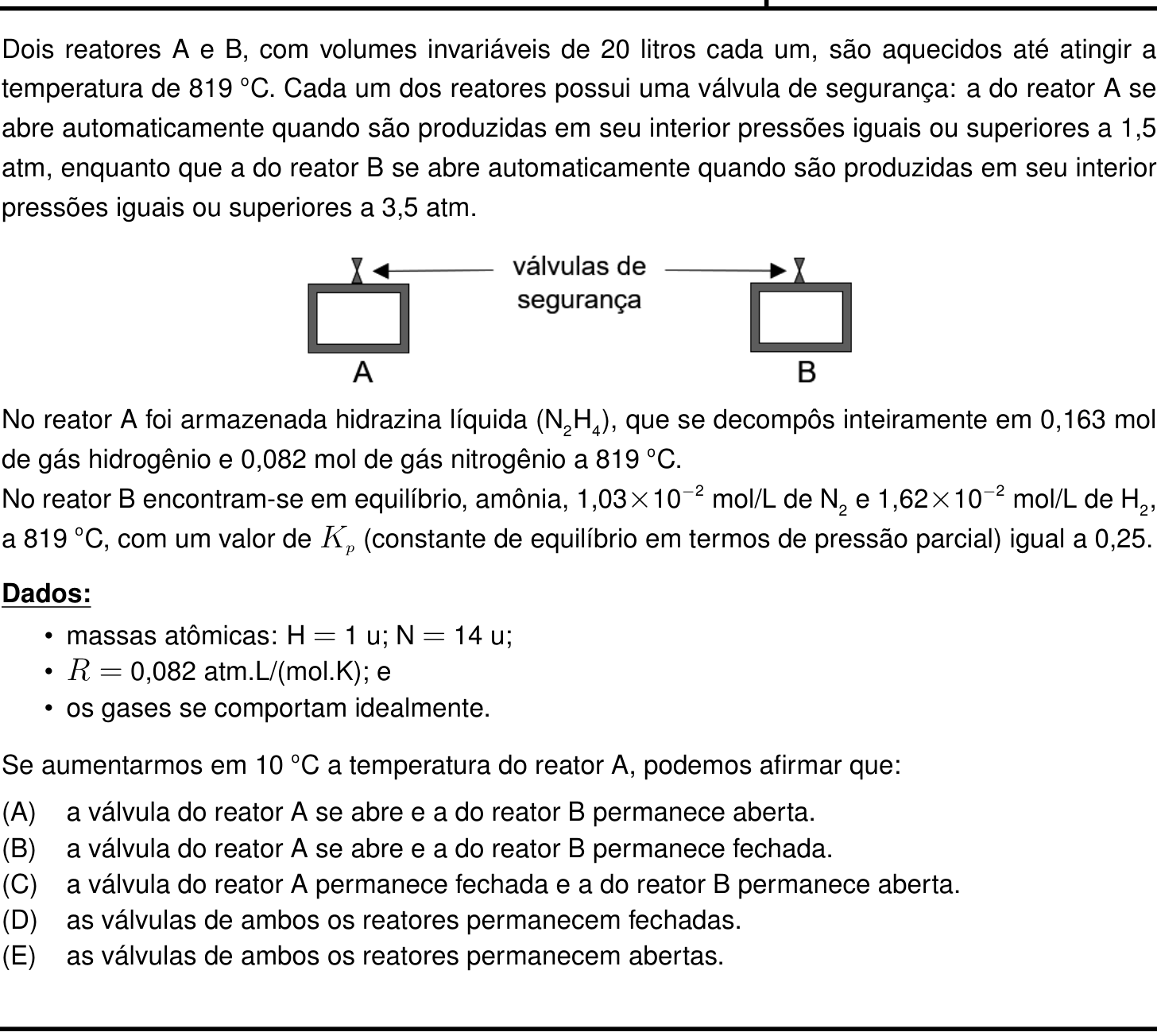 Questão 40 no caderno Prova objetiva do IME 2023
