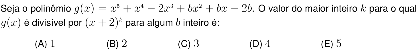 Questão 4 no caderno Prova objetiva do IME 2024