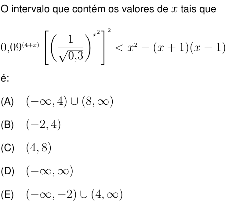 Questão 8 no caderno Prova objetiva do IME 2024