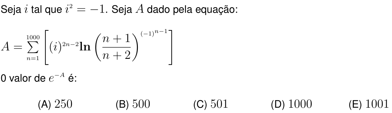 Questão 9 no caderno Prova objetiva do IME 2024