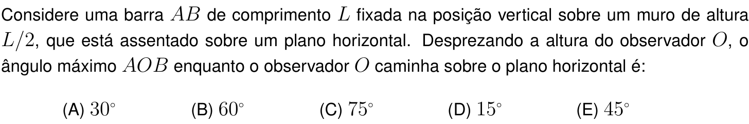 Questão 13 no caderno Prova objetiva do IME 2024