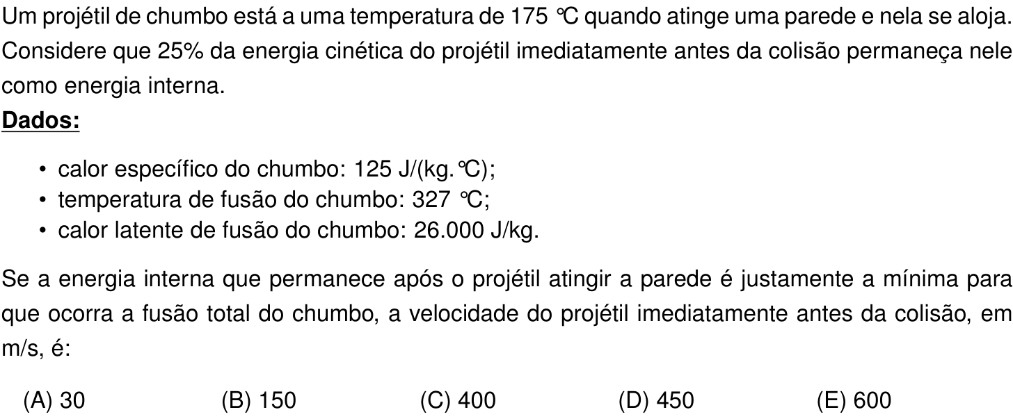 Questão 16 no caderno Prova objetiva do IME 2024