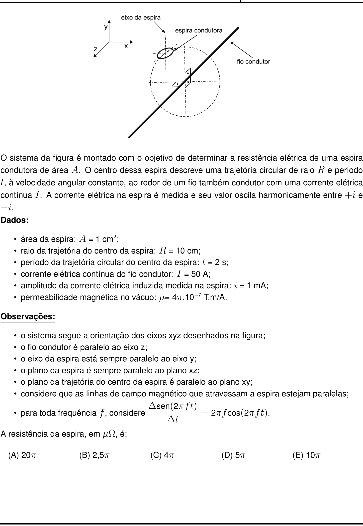 Questão 19 no caderno Prova objetiva do IME 2024