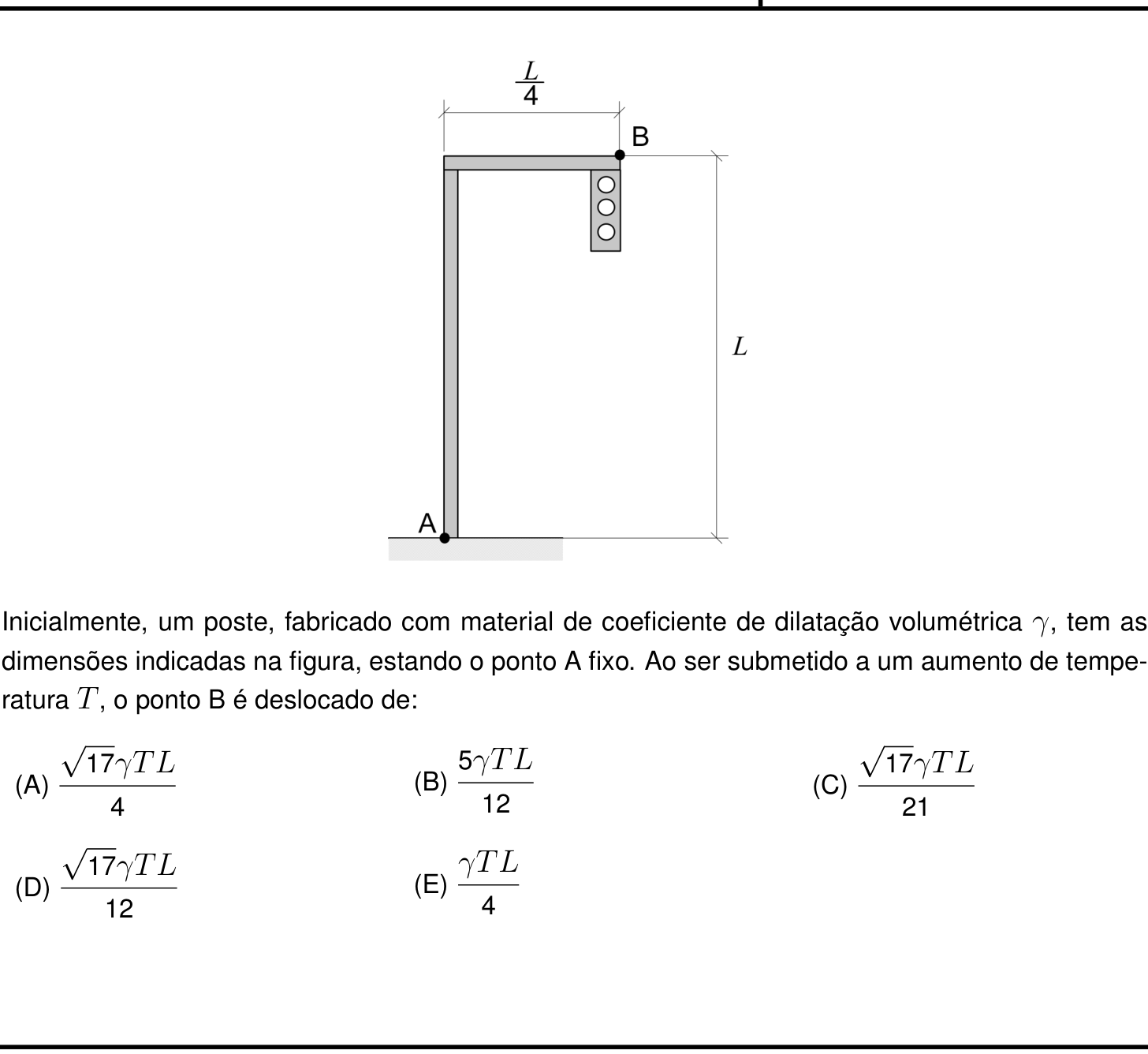 Questão 21 no caderno Prova objetiva do IME 2024