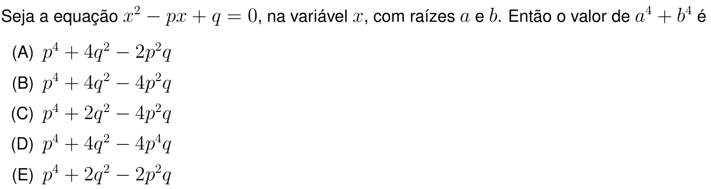 Questão 4 no caderno Prova objetiva do IME 2025