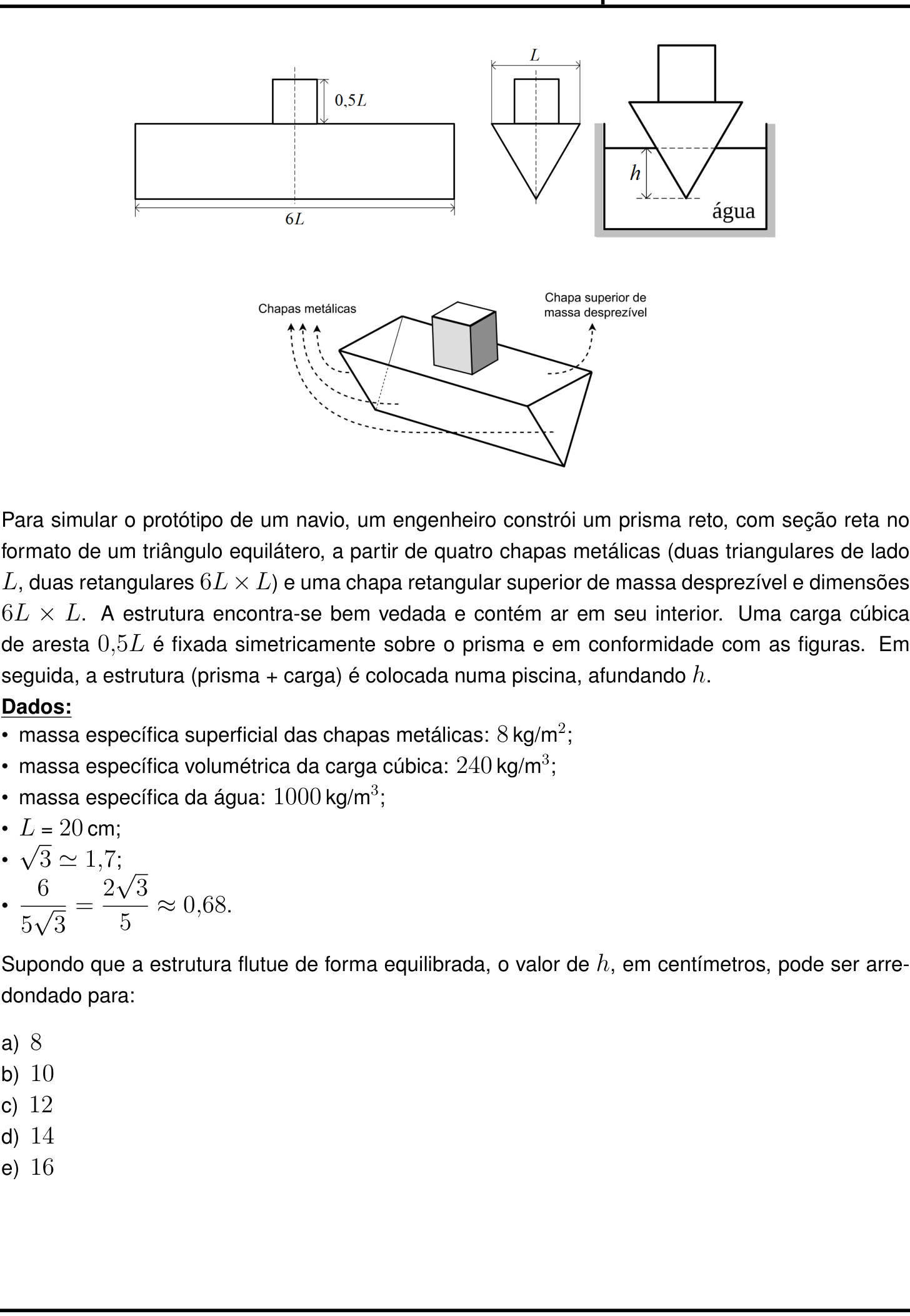 Questão 20 no caderno Prova objetiva do IME 2025