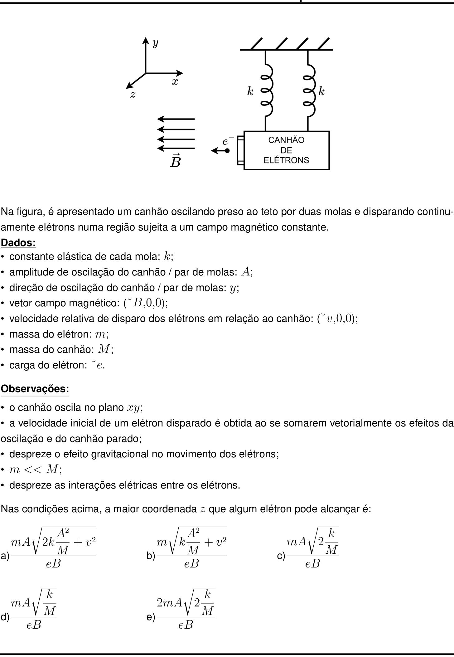 Questão 22 no caderno Prova objetiva do IME 2025