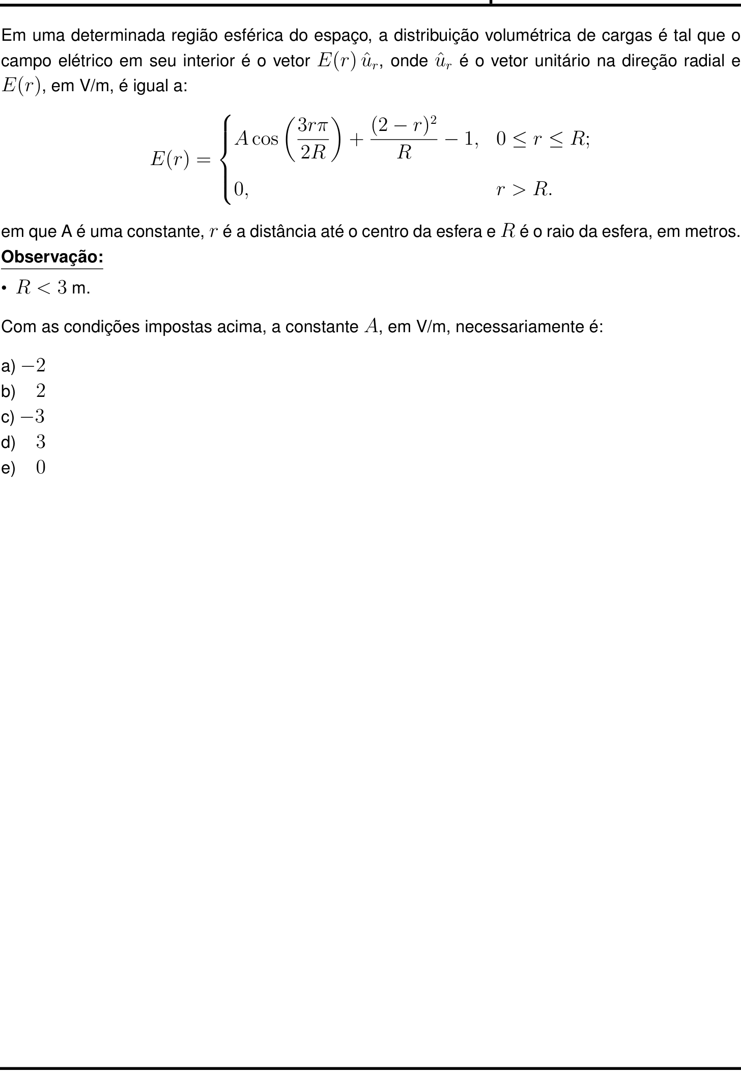 Questão 30 no caderno Prova objetiva do IME 2025