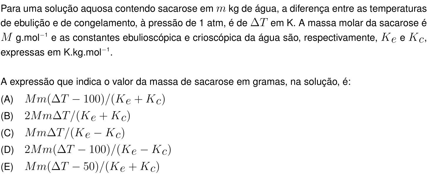 Questão 33 no caderno Prova objetiva do IME 2025